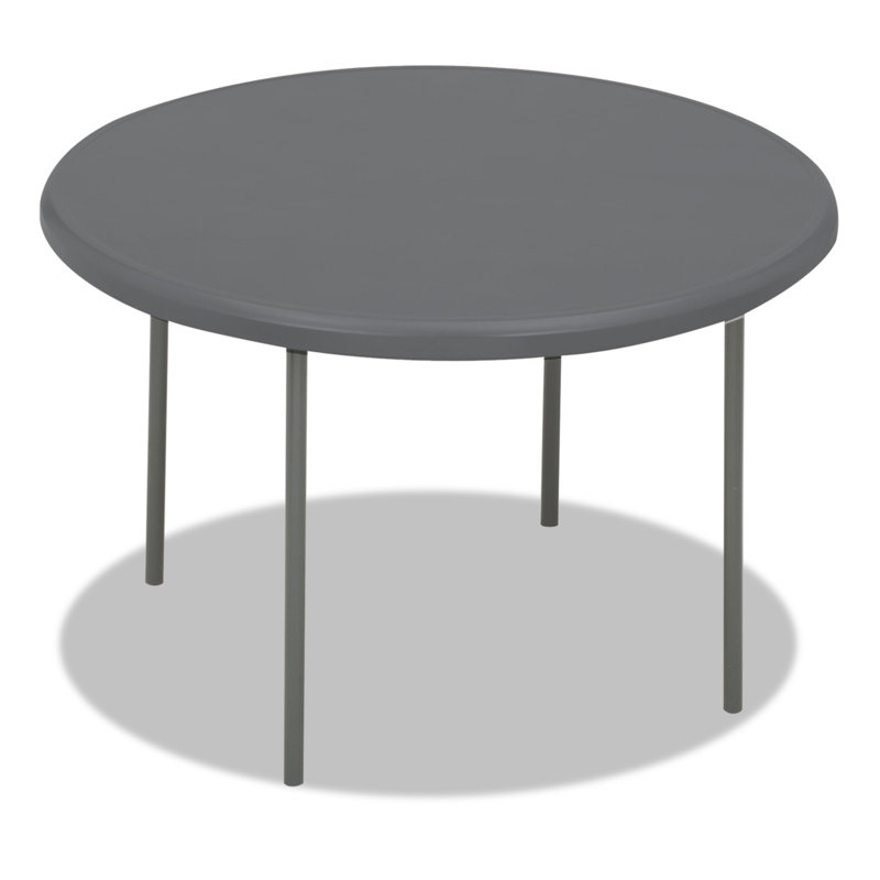 Indestruc-Tables Too™ 48'' Circular Portable Folding Table, Charcoal