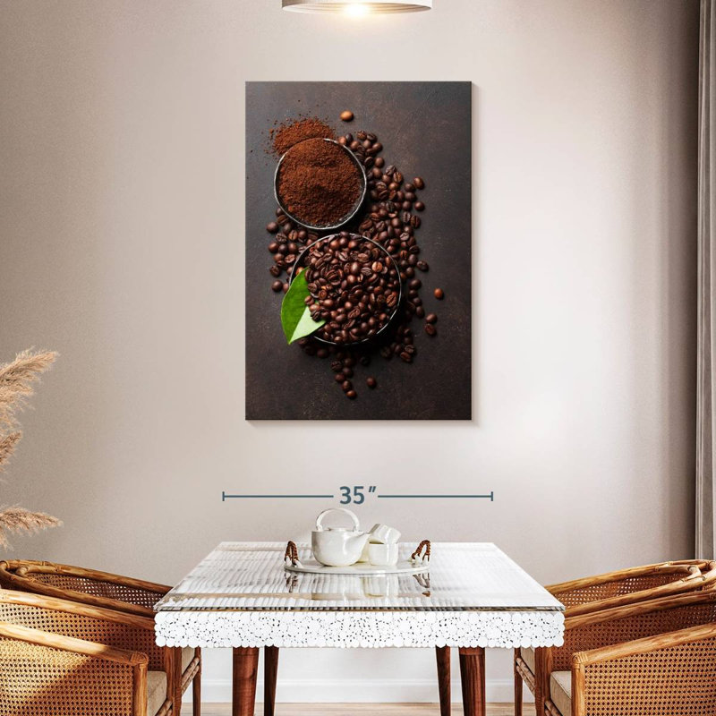 Yarlin Coffee Beans And Grounds, 45" H x 30" W