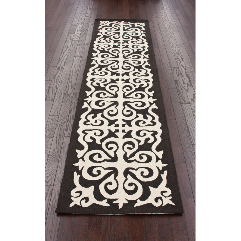 Tapis brun treillis Eena, Tapis de couloir 2 pi 7,2 po x 8 pi