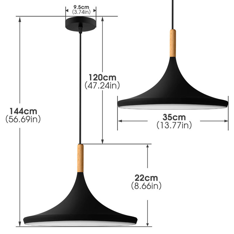 Luminaire suspendu à 1 lumière Charea