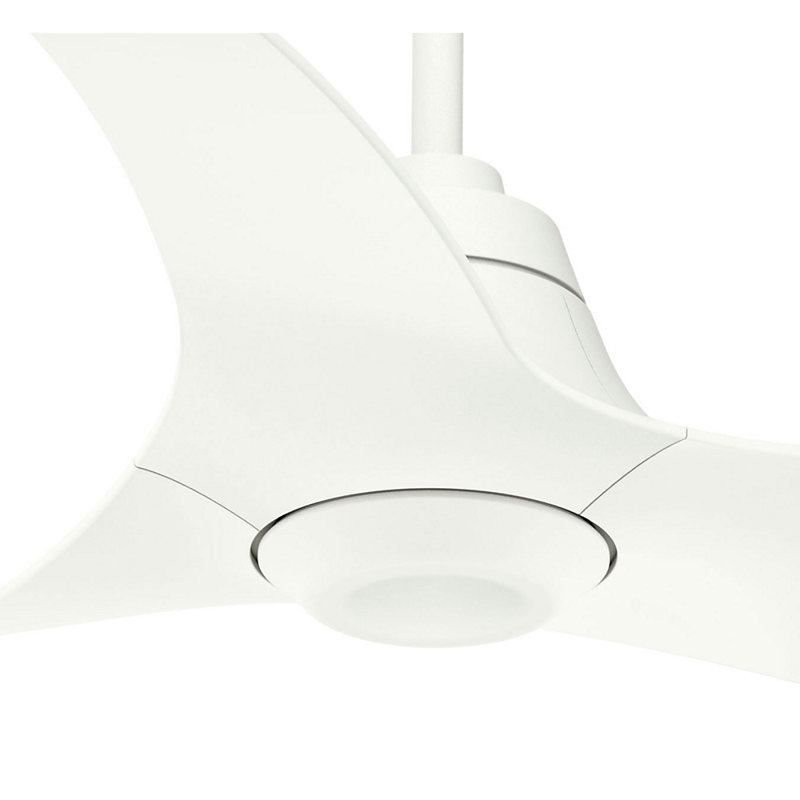 60" Stingray 3 - Blade LED Standard Ceiling Fan with Remote Control and Light Kit Included, Porcelain White