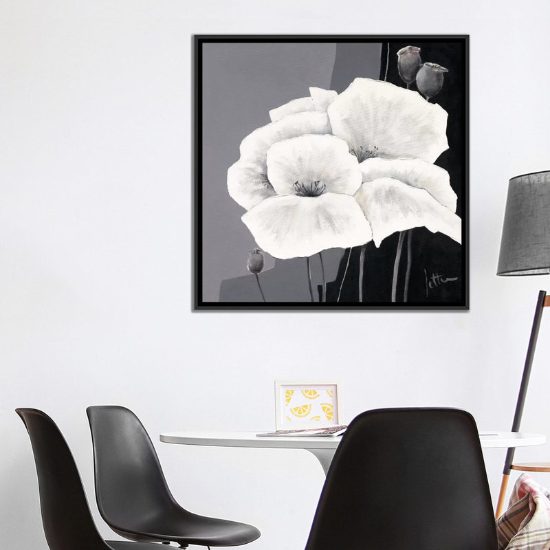 «Decora II», impression sur toile, H 18 po x l 18 po x P 1,5 po, Toile encadrée noire, Pas de tapis