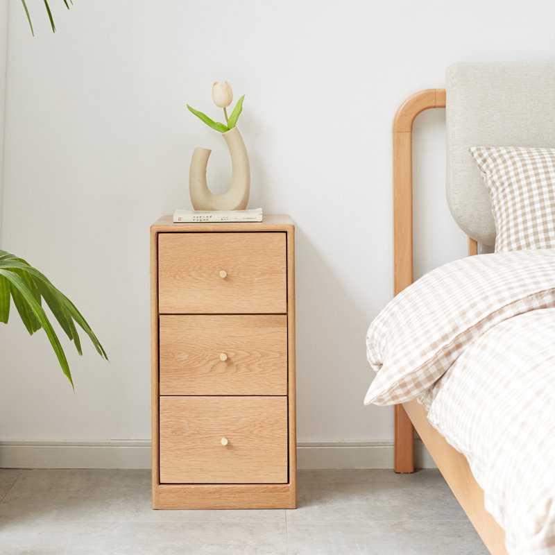 Table de chevet solide avec armoire de rangement pour le salon