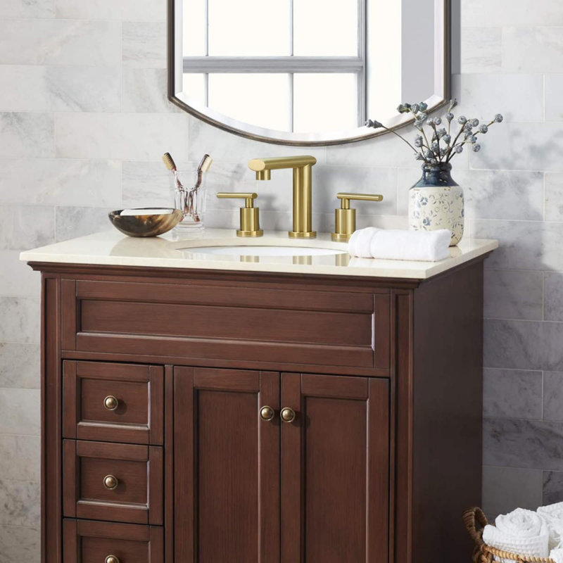 Bathroom Sink Faucet, Brushed Gold