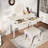 Modern Vanity Table Set With Touch Screen Lighted Mirror, Dressing Table And A Cushioned Stool