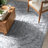 Non-Slip Machine Washable Gray Oriental Area Rug -1302456694