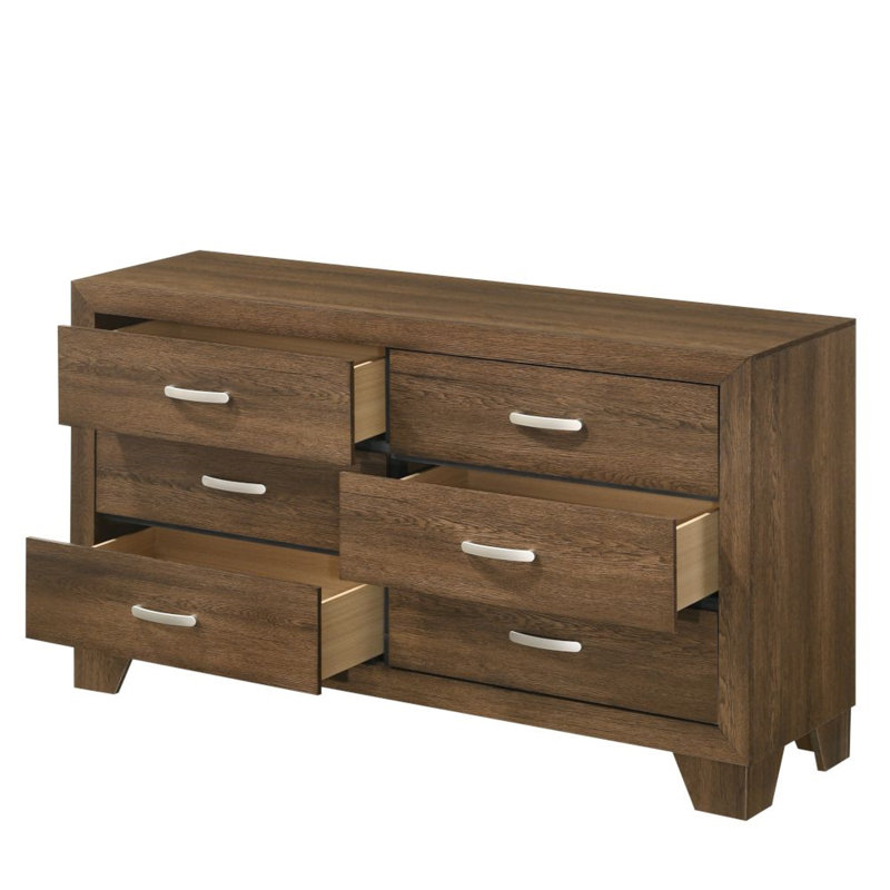Commode 6 tiroirs avec miroir Miquell