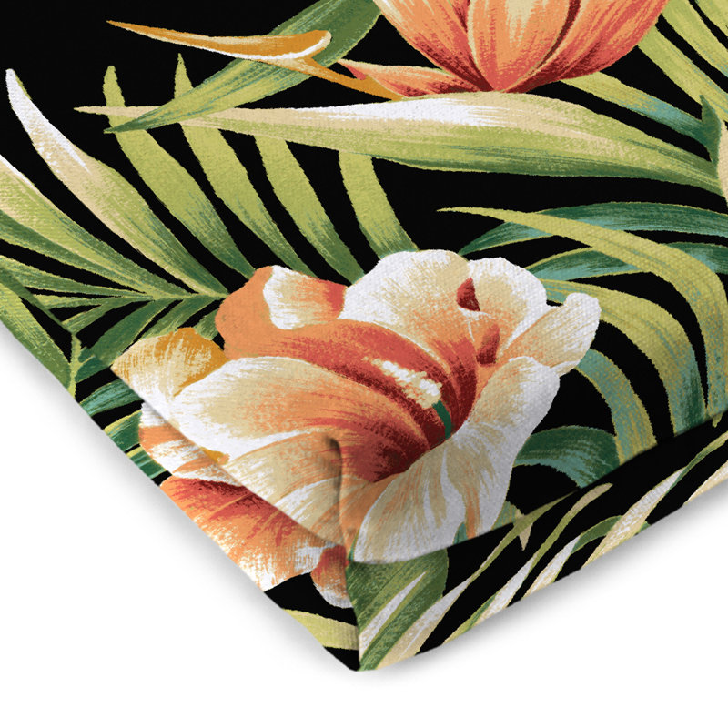 19" x 17" Outdoor Seat Cushion with Ties, Cypress Midnight