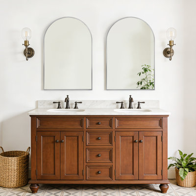 Armoire de salle de bain murale à miroir Arched