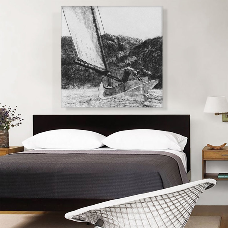 Le bateau-chat 1922 - impression, H 36 po x l 36 po x P 1,5 po