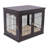Wooden Dog Crate Furniture with Cushion - 32 Inch Medium Dog Kennel with Double Doors - Indoor Decorative Pet House End Table for Small and Medium Pets (Espresso)