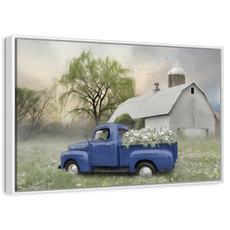 Printemps à l'ancienne, Cadre flottant blanc, 40 po x 27 po