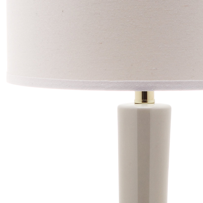 Amoure Ceramic Table Lamp, Light Gray