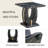 Modern Minimalist Black Marble-patterned Mdf Square Coffee Table. Add A Quiet And Cozy Atmosphere To Your Home.black,mdf Coffee Table,density Board Sticker,side Table. 