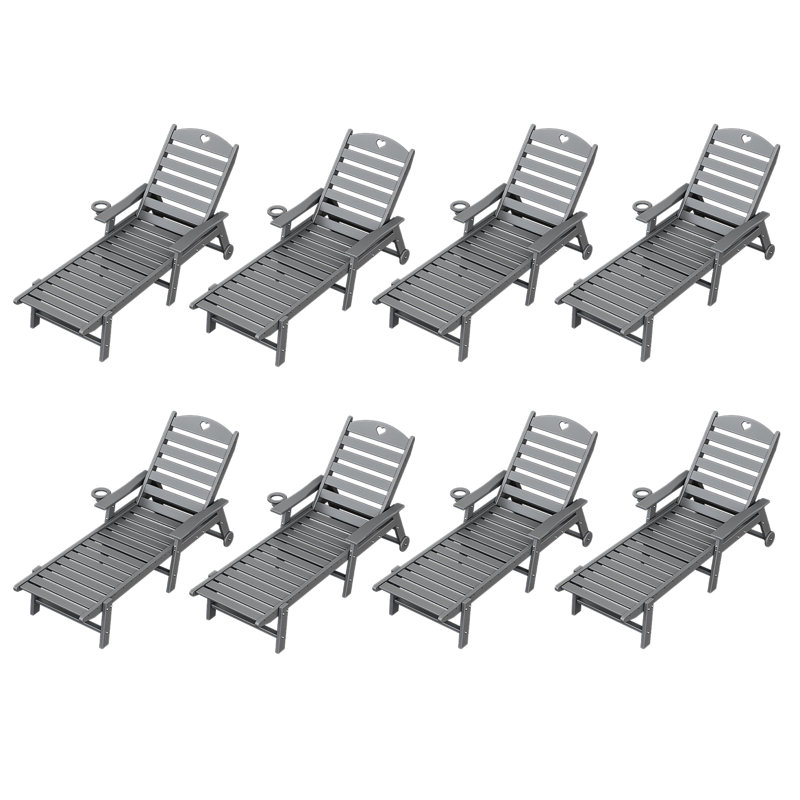 Orbcove HDPE Patio Lounge chair(8Piece) | Wayfair
