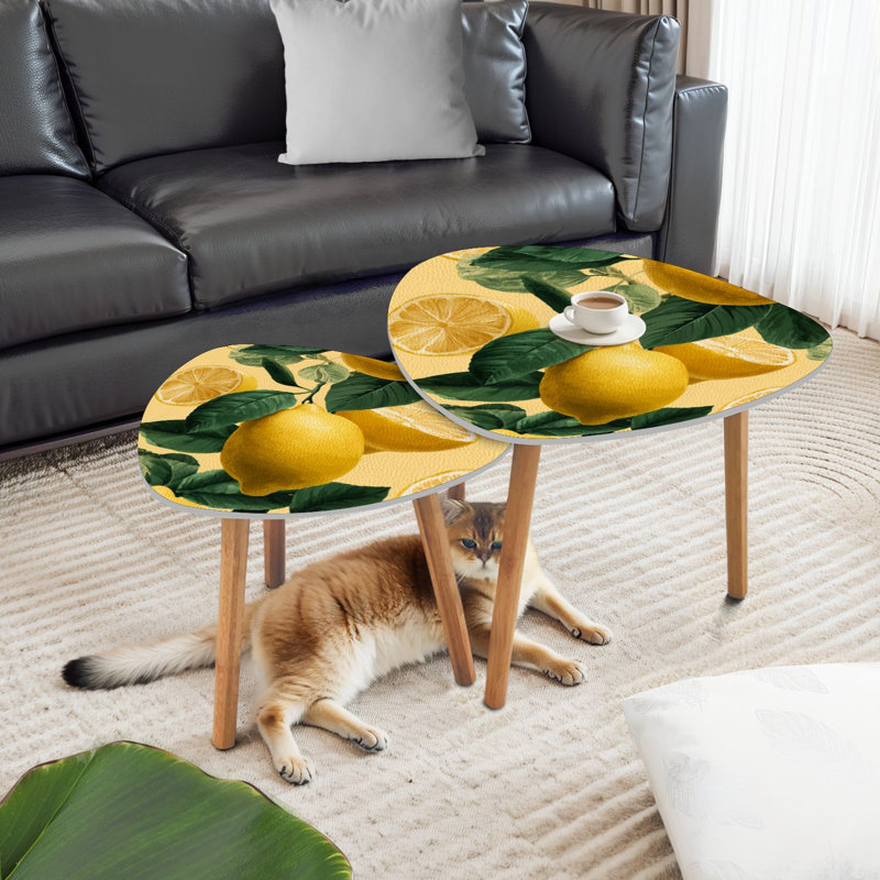 Ensemble de 2 tables basses gigognes Triangle