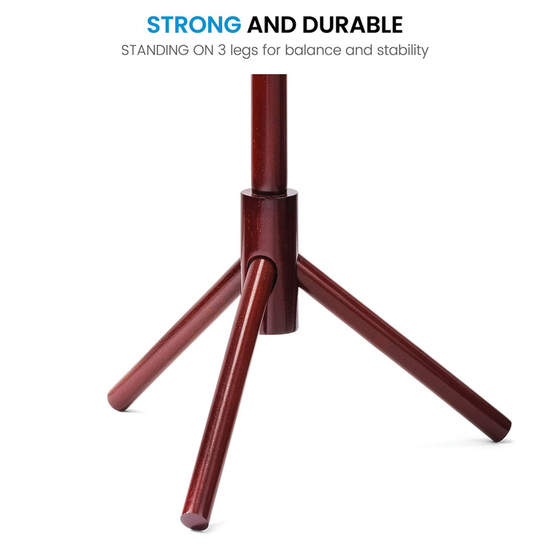 Freestanding wooden coat rack, Cherry