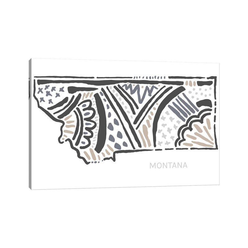 Montana par déclaration Goods - reproduction de dessin sur toile tendue, H 8 po x l 12 po x P 0,75 po