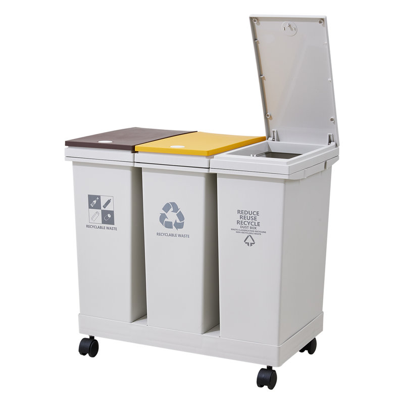 Plastic Touch Top Waste Bin, 60 L