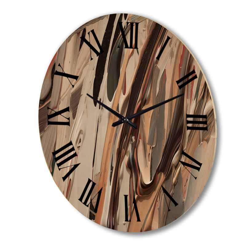 Horloge murale en bois massif Alyis, Très grand