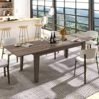 106.3 Inch Large Extendable Dining Table