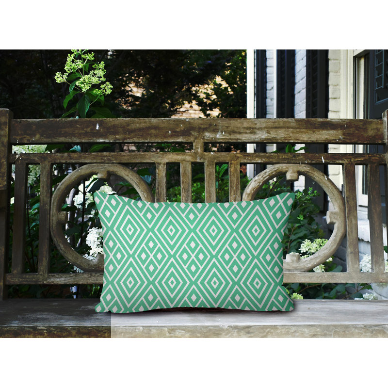 Housse et insert de coussin rectangulaire d'extérieur Nina, Menthe