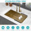 Évier de cuisine encastrable doré encastrable 32 po x 19 po x 10 po