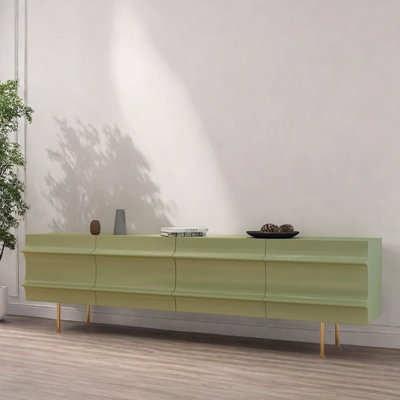 Minimalist design green TV cabinet