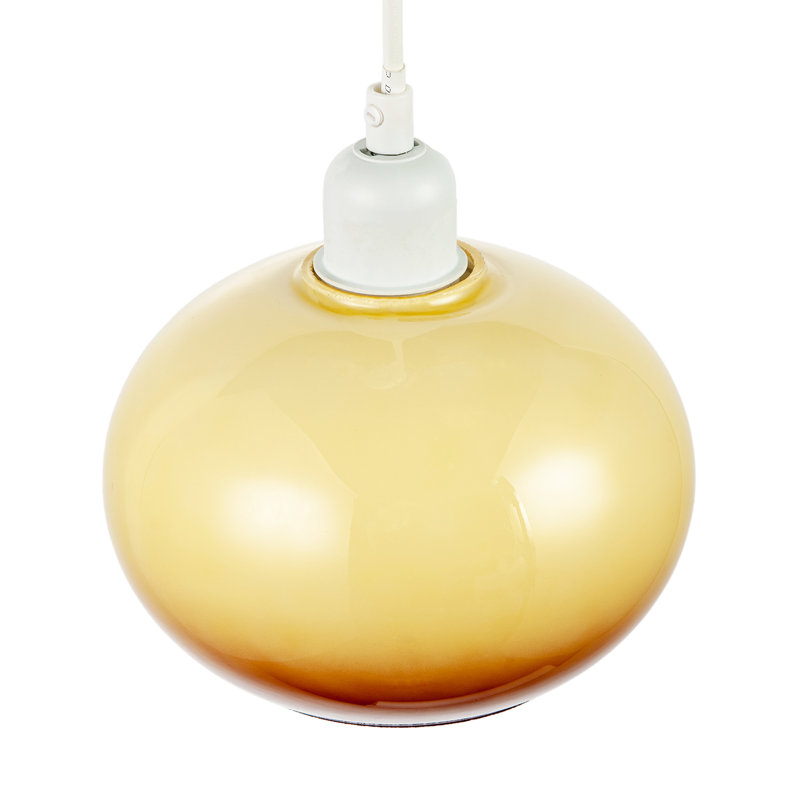 Gradient Amber Glass Globe Pendant Lamp Shade In Rounded Globe Form By 