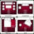 9x12 Rug for Living Room, Area Rugs with 4 Stickers, Burgundy Performance Rug for Bedroom, Upgrade Non Slip Carpet, Ideal For High Traffic Areas Indoor, Gift For Halloween, Christmas, Thanksgiving, Graduation Season-1883549131