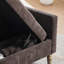 Banc de rangement en chenille avec accoudoirs et 2 traversins-130121001