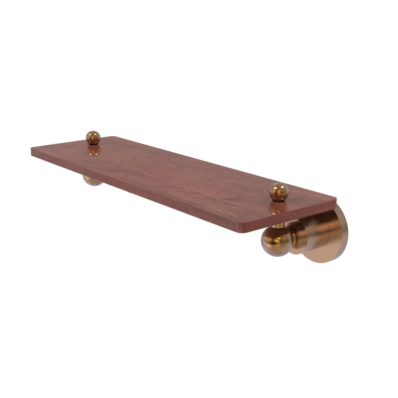Lera Bracket Shelf, Brushed Bronze, 2.5" H x 16" W x 5" D