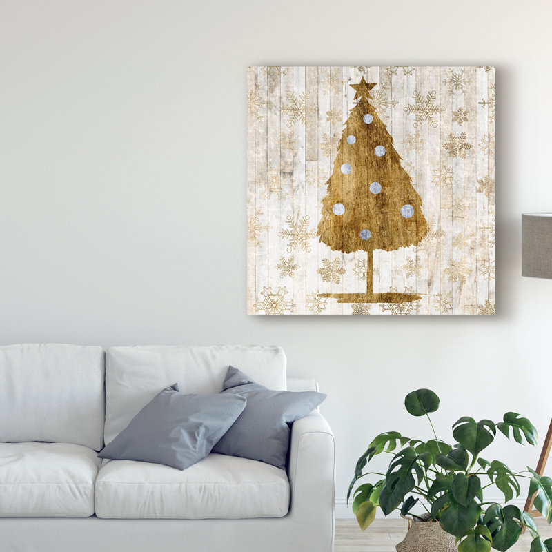 Soph sophistiqué «Christmas I» par Grace Popp, reproduction d'art sur toile tendue, H 18 po x l 18 po x P 2 po