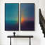 «Vibrant Blue Sunset», ensemble de 2 reproductions d'art encadrées sur toile 60 po x 30 po x 2 pièces-1710700128-1710700131