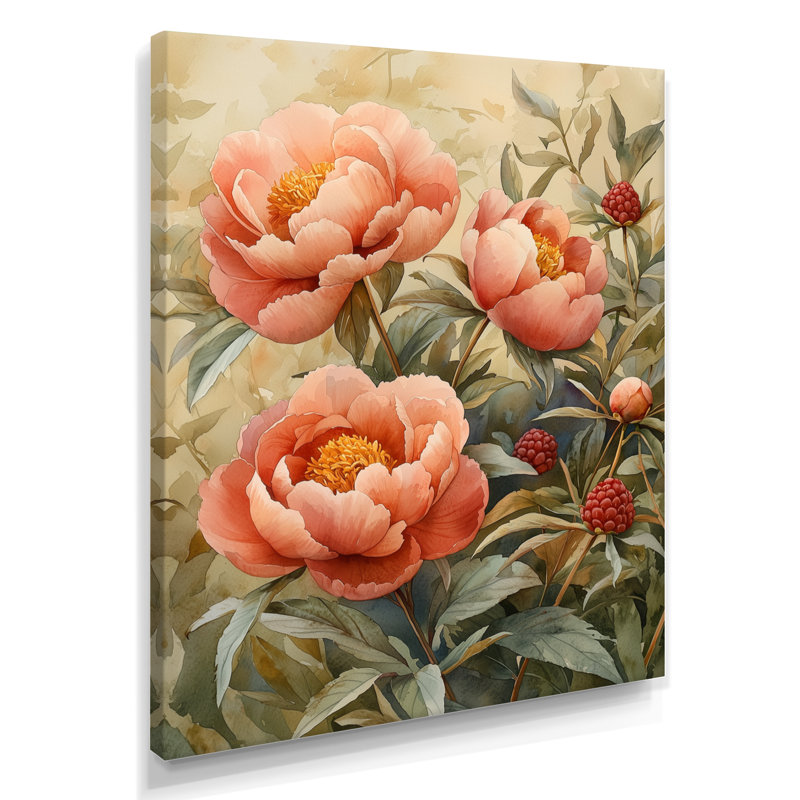 Isola - impressions murales florales, H 32 po x l 24 po, Toile tendue, Ne s’applique pas
