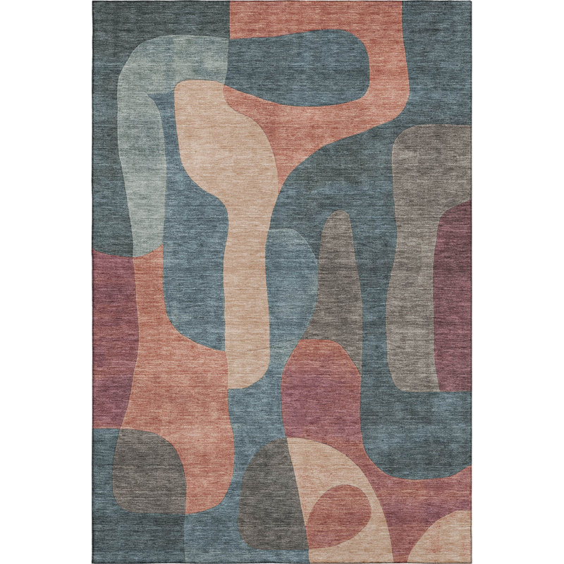 Premium Machine Washable Chelston AMF1867 Abstract Rug, Rectangle 3' x 5'