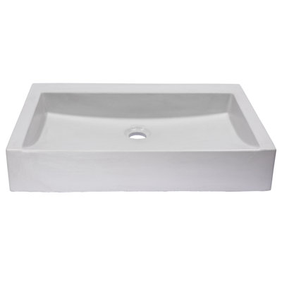 Eden Bath 15.2'' Concrete Rectangular Bathroom Sink