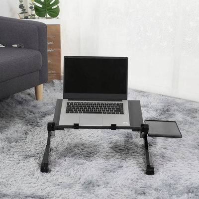 Tiltable and Adjustable Laptop Stand with Cooling Fan and Mouse Pad