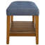 Banc de siège capitonné bleu clair et chêne-638163303