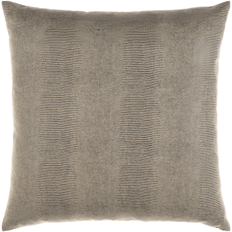 Torrid Animal Print Cotton Pillow Cover, 18" x 18", Down, Brown/Gray