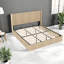 Lit de rangement spacieux en bois de chêne de style moderne pour la chambre à coucher