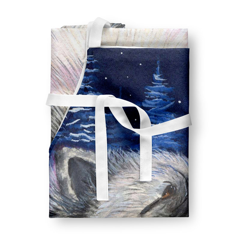 Tablier keeshond starry night