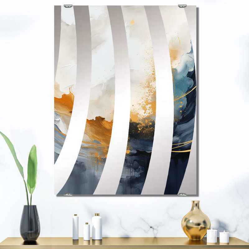 Adera - Miroir à peinture abstraite, décoration murale MIR137810, 32 po x 24 po