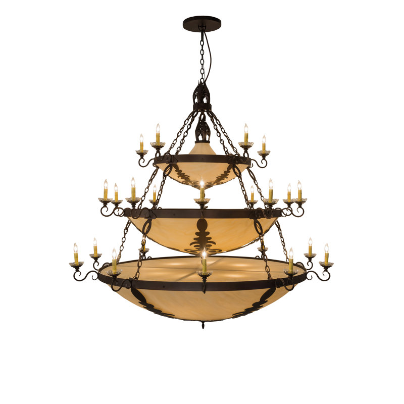 Lustre à 3 niveaux de l 72 po Castellum, 16