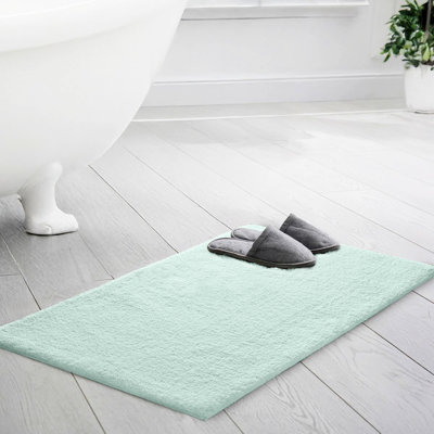 1Pc Contour Bath Rug, With Soft Feel, Quick Dry Technology, Absorbent, , High Pile , Non-Skid Resistance, 20"W X 24"L, Machine Washable & Microfiber, For Convenience