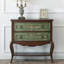 Green&Walnut Solid + Manufactured Wood Rectangular Console Table