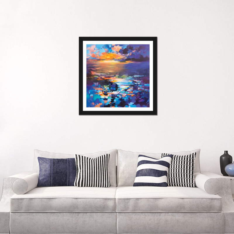 «Hope Resonates» par Scott Naismith - impression d'art graphique, Papier encadré noir, H 24 po x l 24 po x p 1 po, Blanc