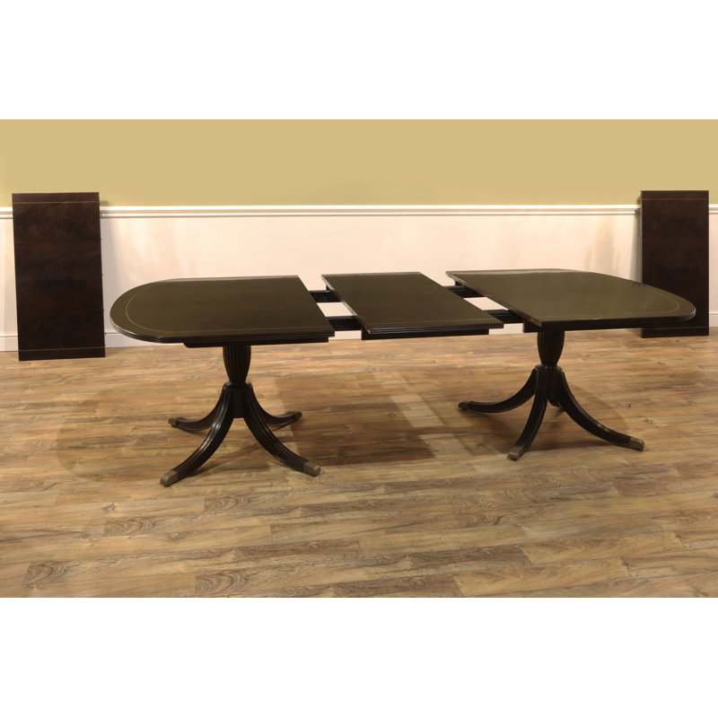 Mahogany Wood Dining Table, Dark Walnut