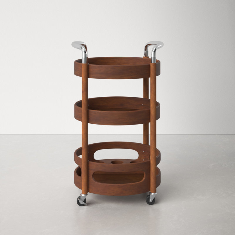 Bar Cart, Walnut, Walnut