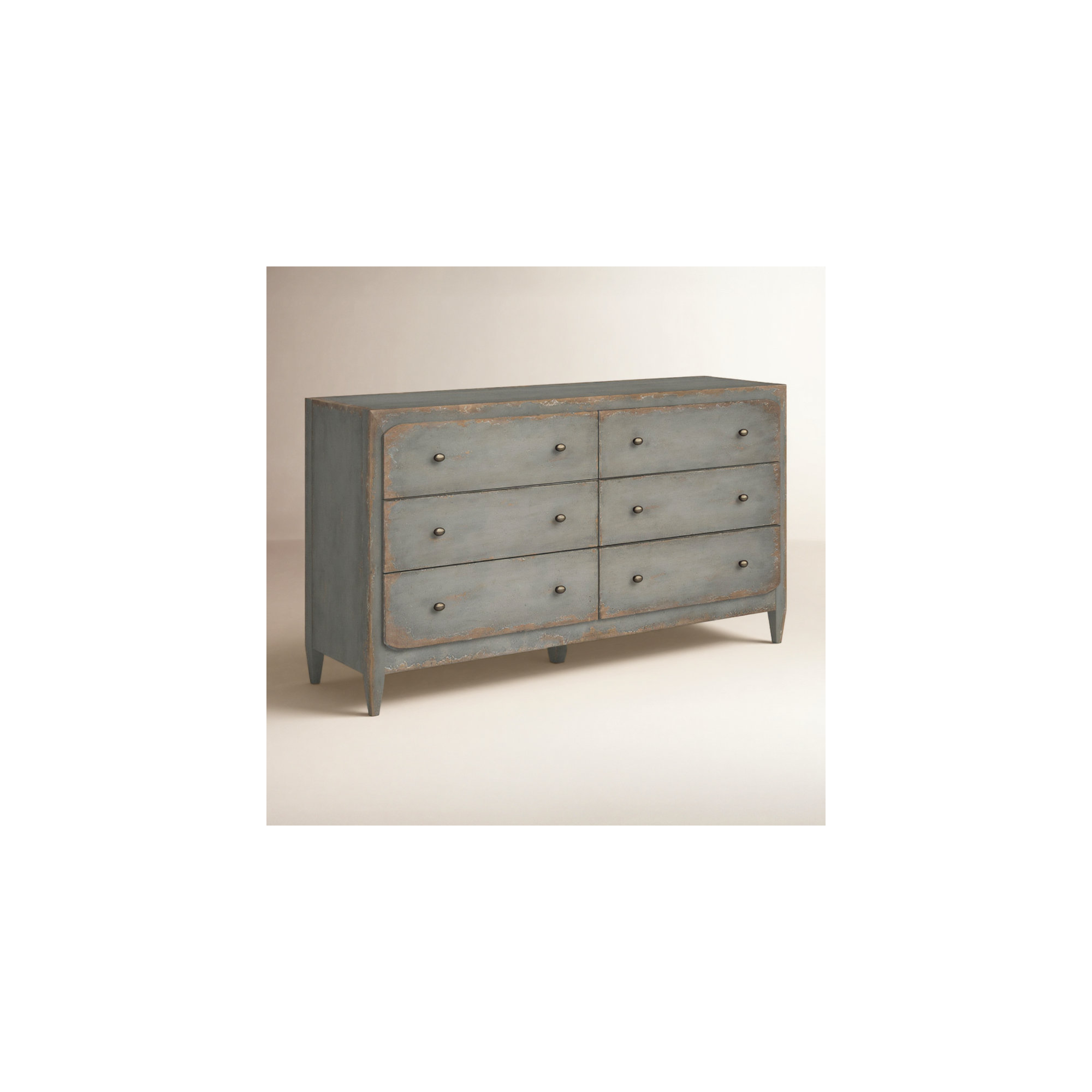 Chamberlain 6 - Drawer Dresser, Speckled Gray